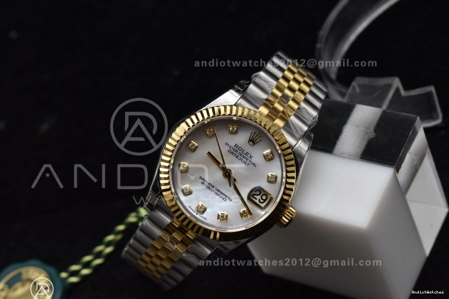 31 Bracelet DateJust GSF Ladies YG Diamond Steel 316L Colorful President On 542 MOP Dial 278271 0521